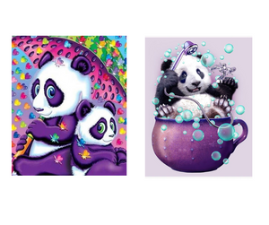 40x50-Poured Glue-Round Drill-Diamond Painting-Pandas