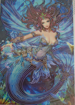 Mermaid- 30x40-Partial-Diamond Painting